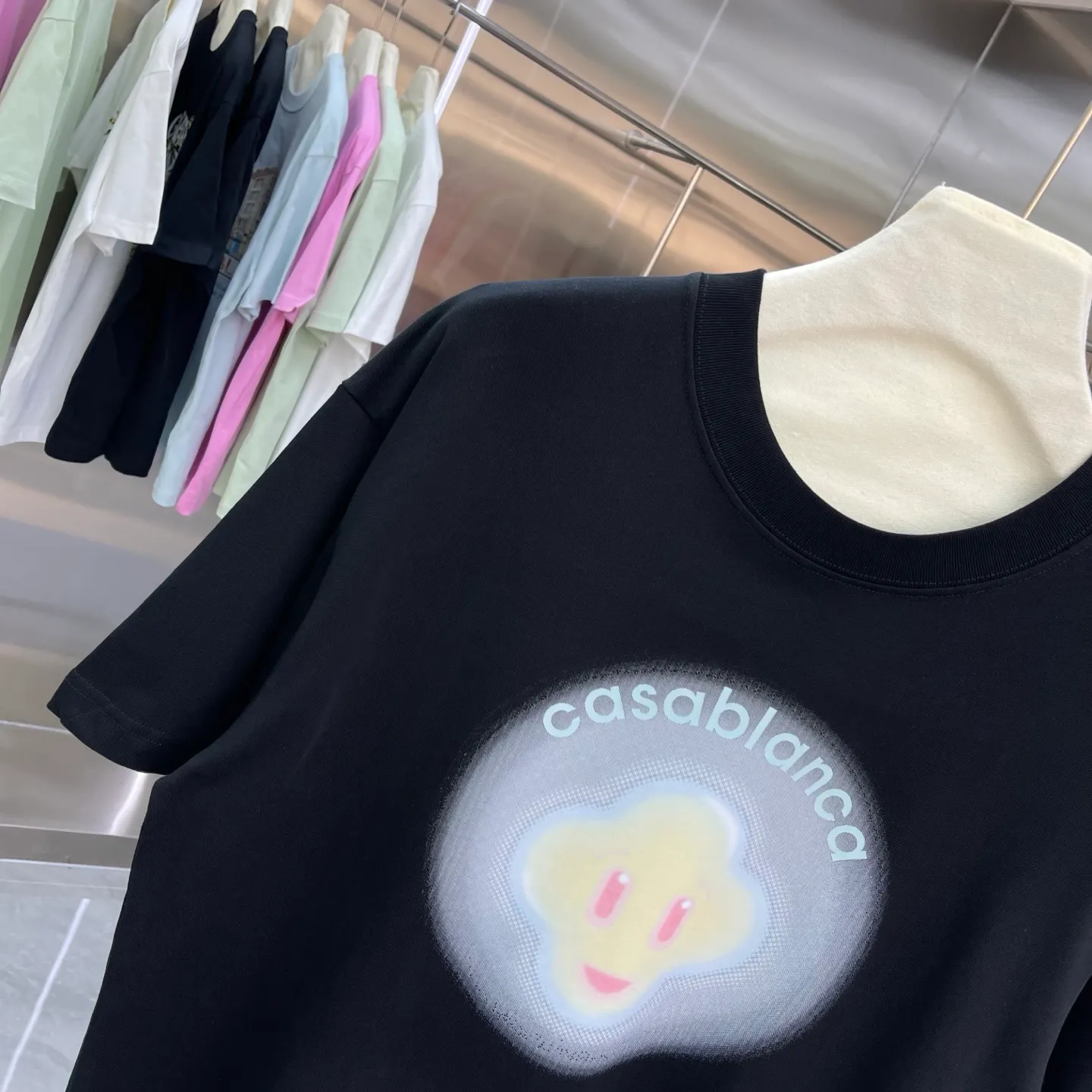 New Arrival Casablanca Classic Series T ～ ， ， 。 ， Classic ， In Stock ！ ：White Black Light Blue Orange Pink（5 ） Size：S M L XL XXL